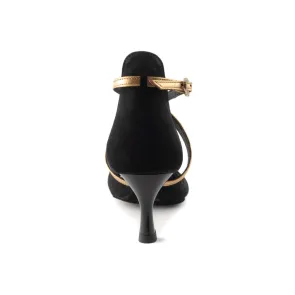 Portdance PD816 Black Gold Leather