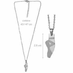 Alista Dancer Basics  Alista Ketting met Stalen Ballerina Spitzen Hanger
