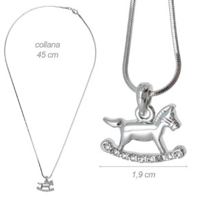 Alista Dancer Basics  Alista Ketting met HobbelPaardHanger en Strass Steentjes