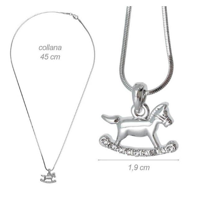 Alista Dancer Basics Alista Ketting met HobbelPaardHanger en Strass Steentjes