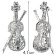 Alista Metalen Broche met Strass Viool