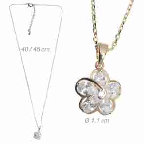 Alista Ketting Met Zirkonia Bloem