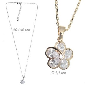 Alista Ketting Met Zirkonia Bloem