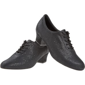 Diamant Vegan Dames Glitter Trainingsschoenen met VarioSpin zool 199-034-113-V Zwart met een glitterprint