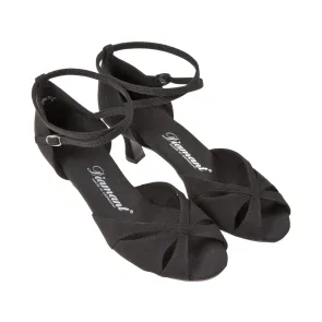 Diamant Vegan Dames Latin Dansschoenen met VarioSpin zool 141-077-335V met kruisbandjes en een open neus