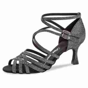 Diamant Dames Zwart-Zilver Brocade Dansschoenen 108-087-519
