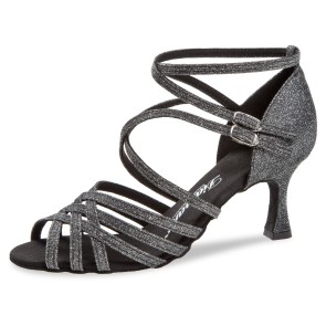 Diamant Dames Zwart-Zilver Brocade Dansschoenen 108-087-519