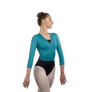 Ballet Rosa Josee warm-up Balletvestje Lange Mouwen zeeblauw