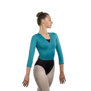 Ballet Rosa Josee warm-up Balletvestje Lange Mouwen zeeblauw